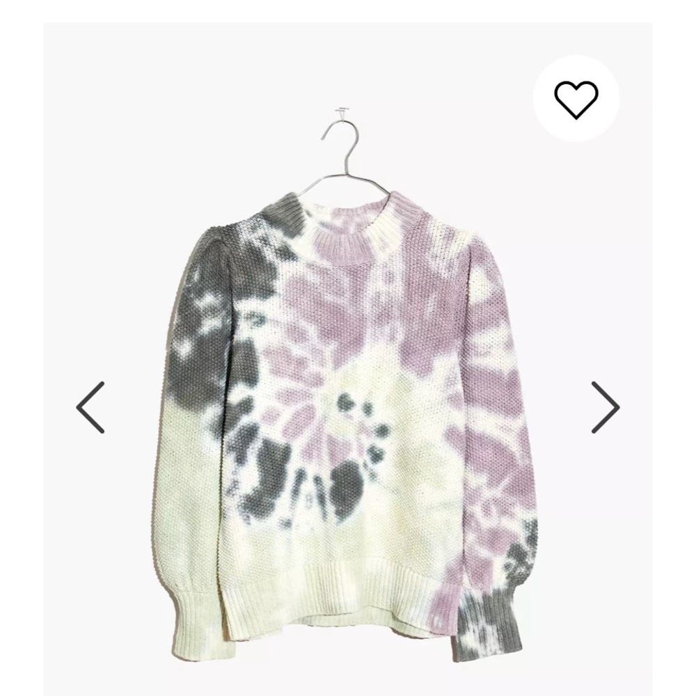 Madewell Tie Dye Puff Sleeve Sweater